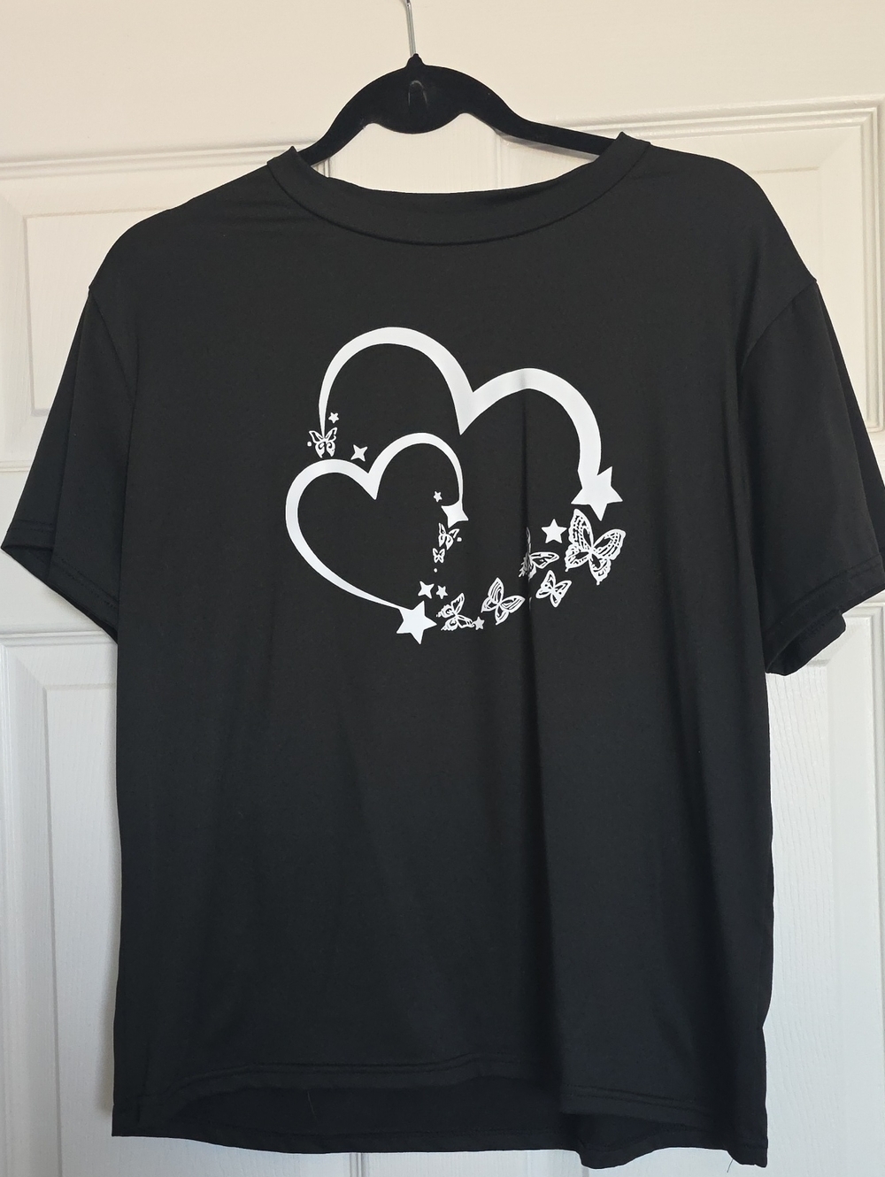 Black Heart & Butterfly Graphic Tee